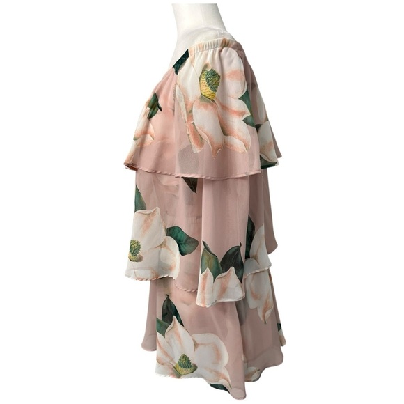 Show Me Your MuMu Blush Floral Off-Shoulder Romper - Picture 8 of 14